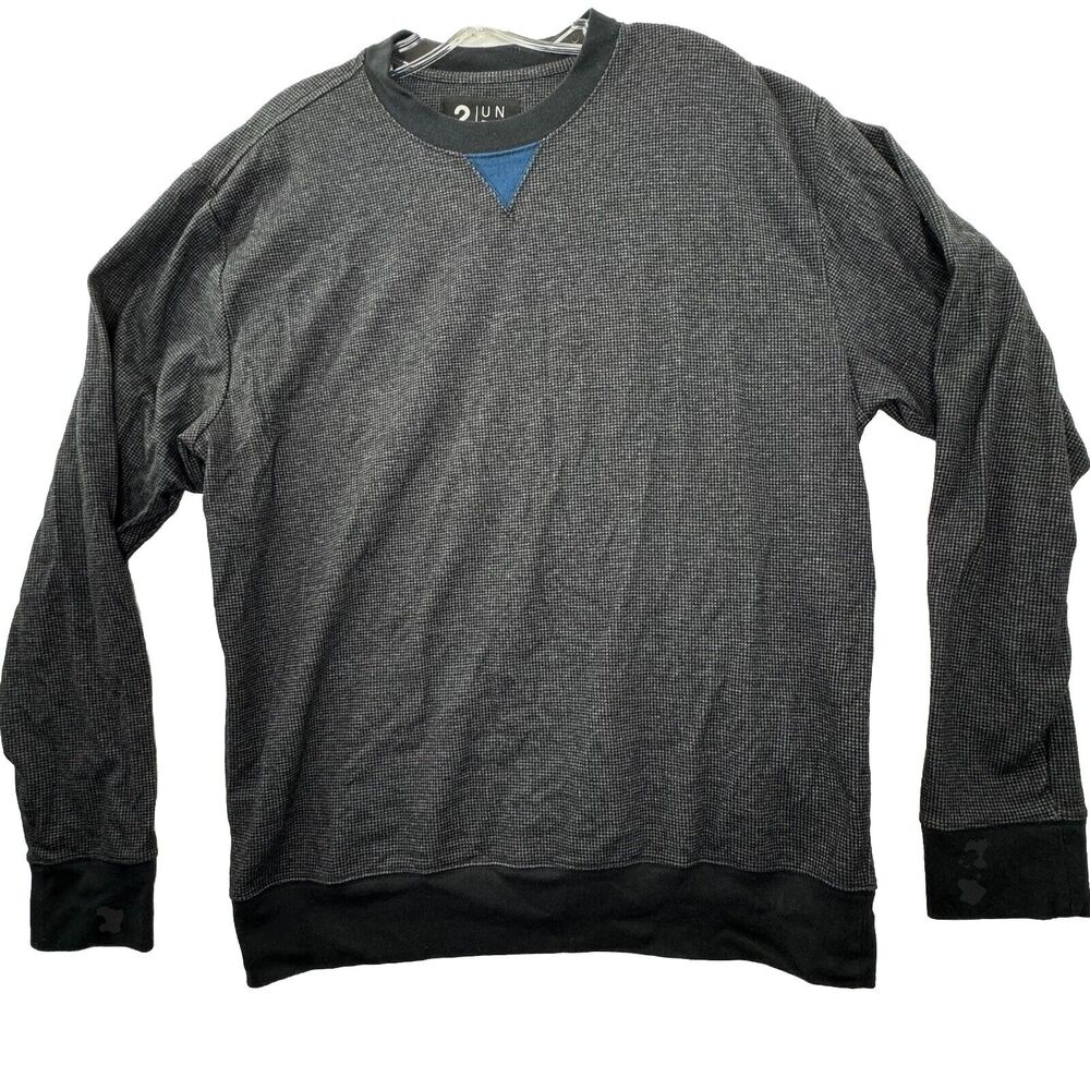 2UNDR Mens Sports Performance First Base Layer Long Sleeve Size XL Grey Black